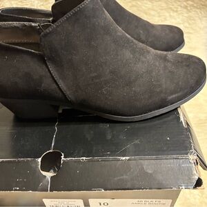 Torrid Black Ankle Boots with Chunky Heel